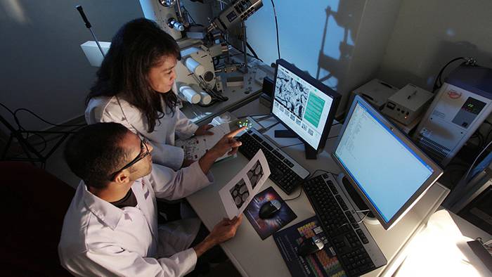 Investigadores frente al ordenador