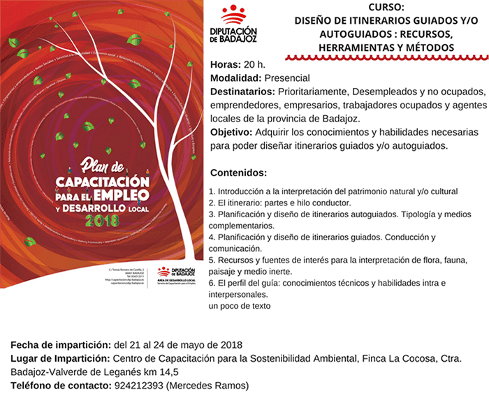 Resumen del curso de itinerarios